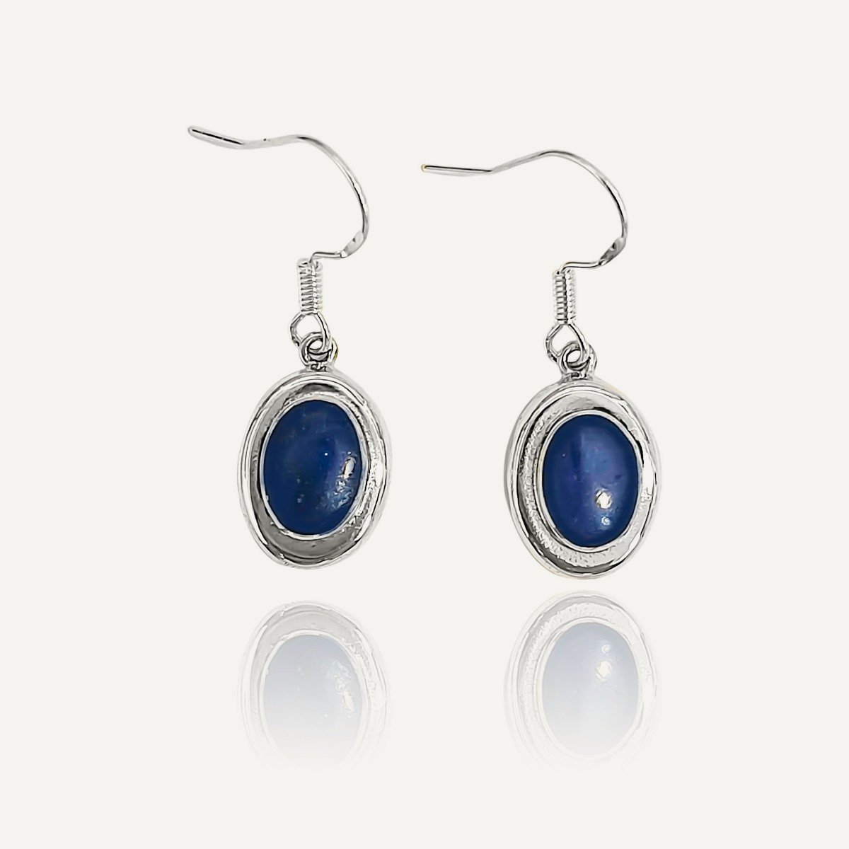 Aros de plata con lapislázuli