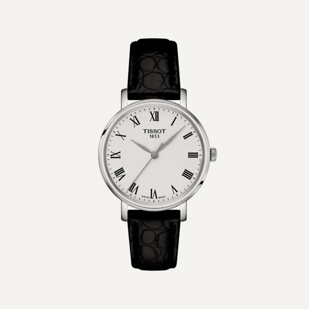 Tissot Everytime 34 mm – reloj mujer, cuero negro